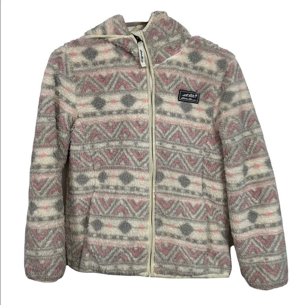 Eddie Bauer Tribal Printed Fleece Full Zip Jacket